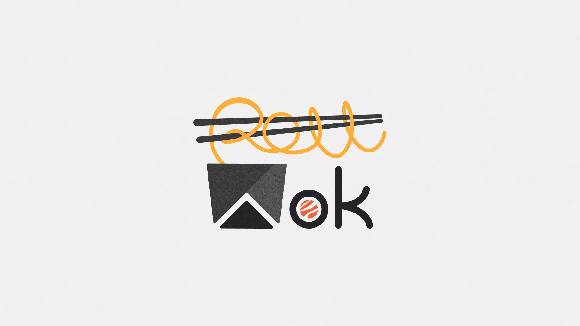 Разработка логотипа суши-бара «Roll Wok Club» в Тулуне